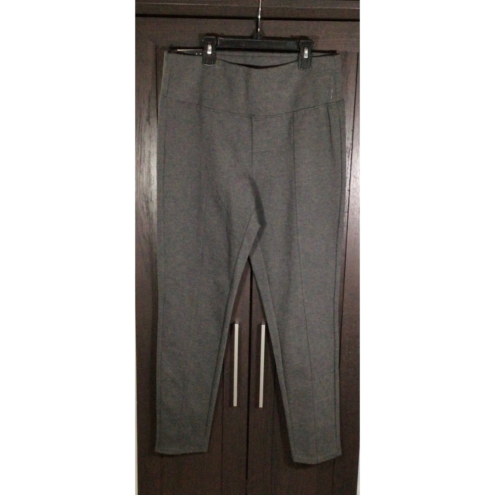 Sabrina Lauren Gray Ultra Soft Stretch Pintuck Seam Leggings NWT Size L